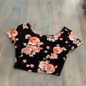 Forever 21 Floral Crop